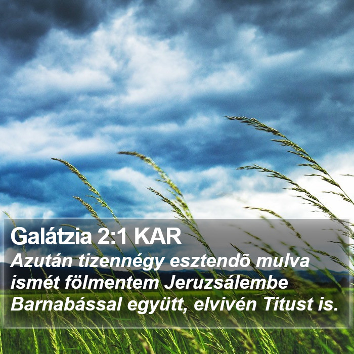 Galátzia 2:1 KAR Bible Study