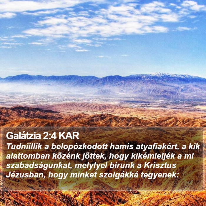 Galátzia 2:4 KAR Bible Study