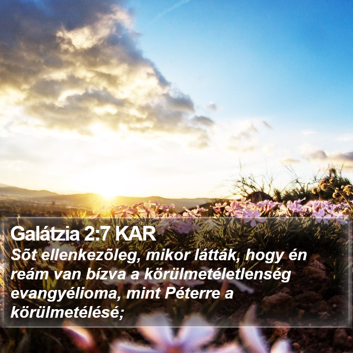 Galátzia 2:7 KAR Bible Study