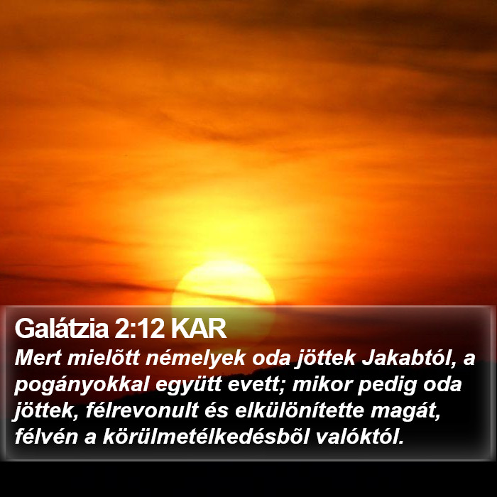 Galátzia 2:12 KAR Bible Study