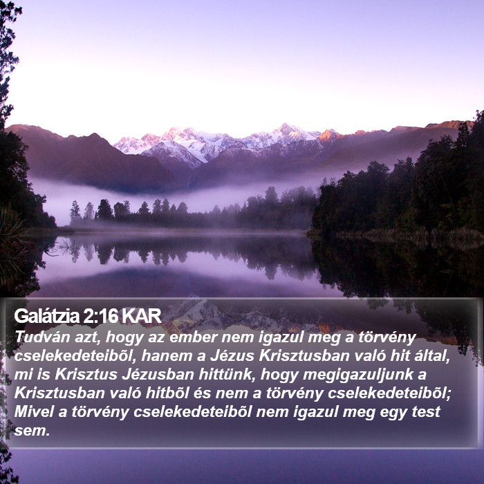 Galátzia 2:16 KAR Bible Study