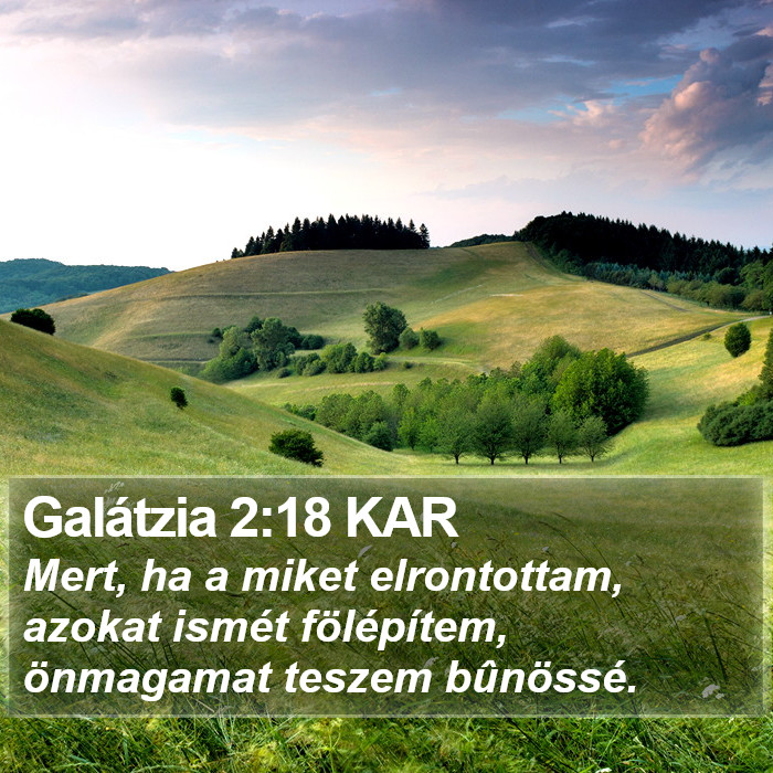 Galátzia 2:18 KAR Bible Study