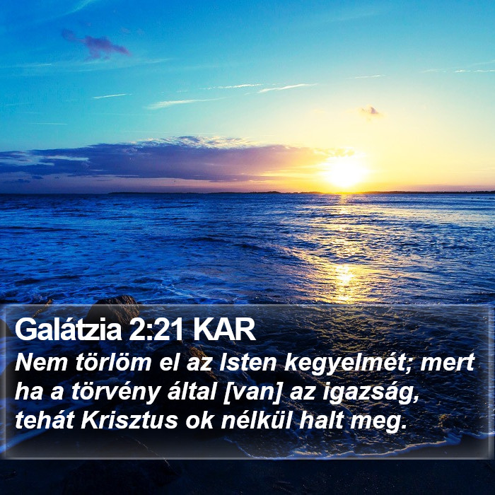 Galátzia 2:21 KAR Bible Study