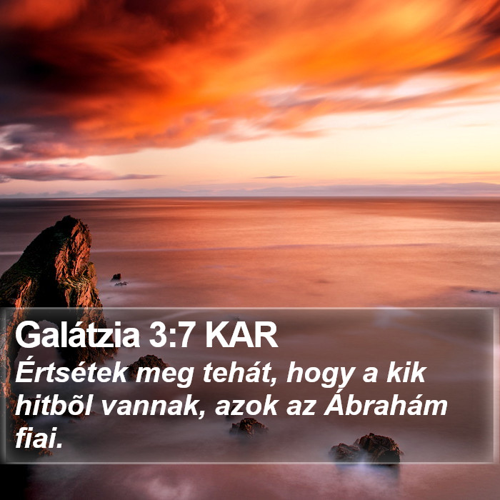 Galátzia 3:7 KAR Bible Study