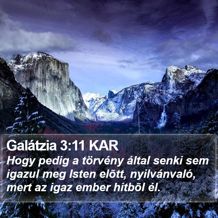 Galátzia 3:11 KAR Bible Study