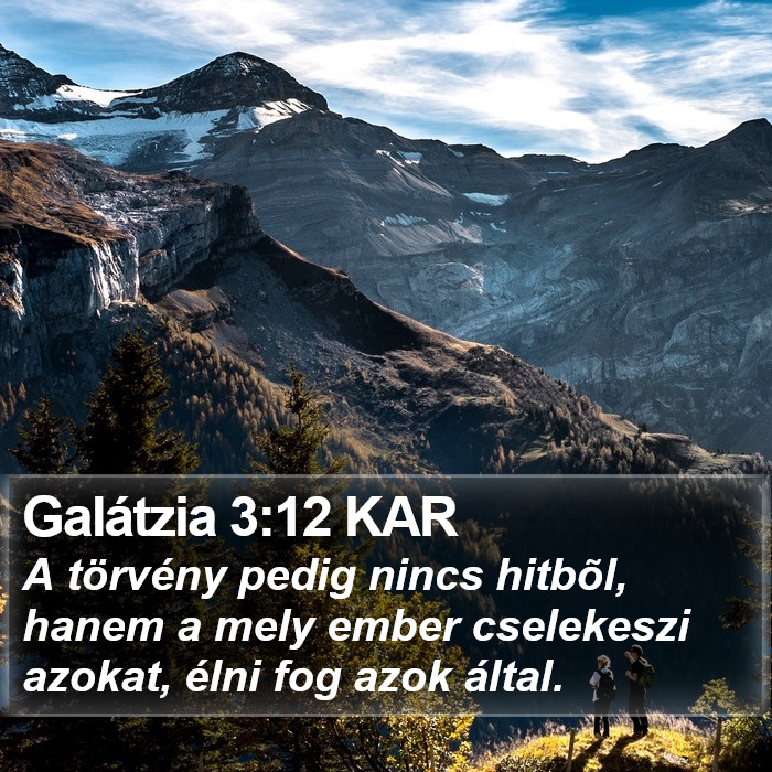 Galátzia 3:12 KAR Bible Study