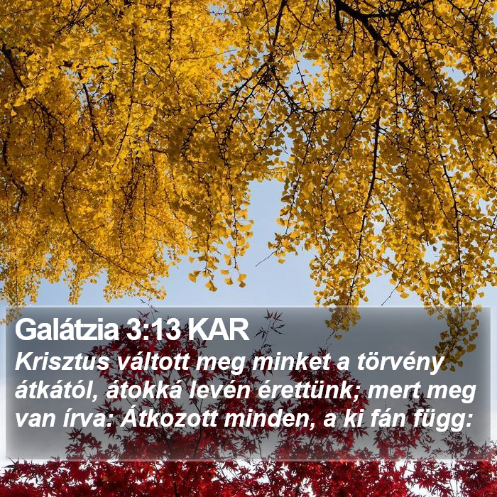 Galátzia 3:13 KAR Bible Study