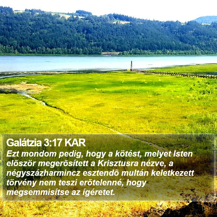 Galátzia 3:17 KAR Bible Study