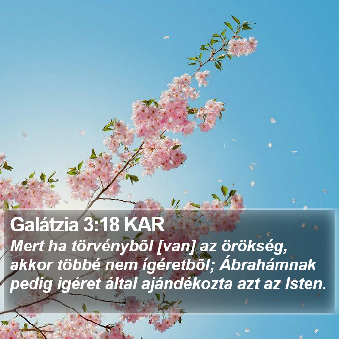 Galátzia 3:18 KAR Bible Study