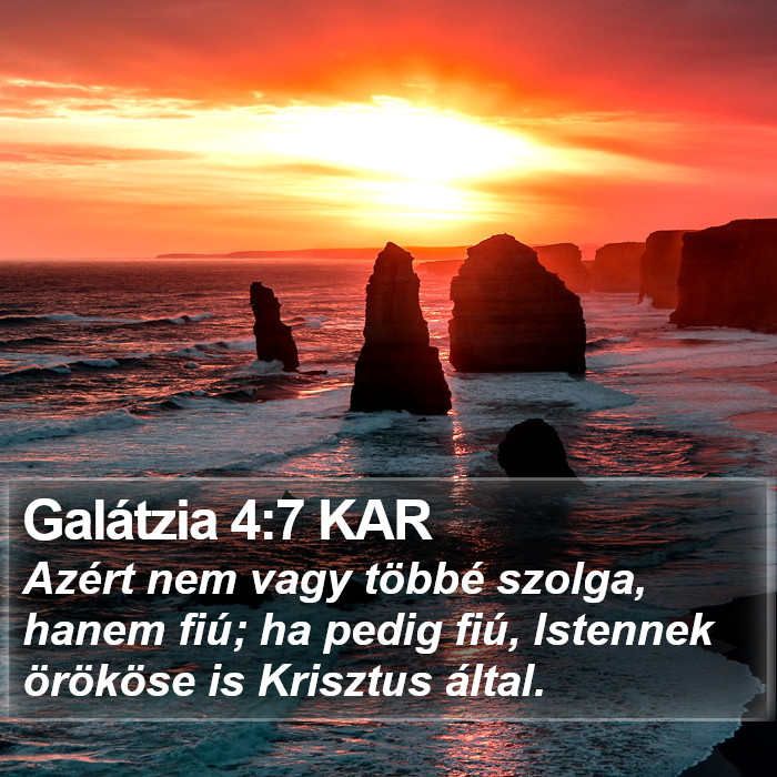 Galátzia 4:7 KAR Bible Study