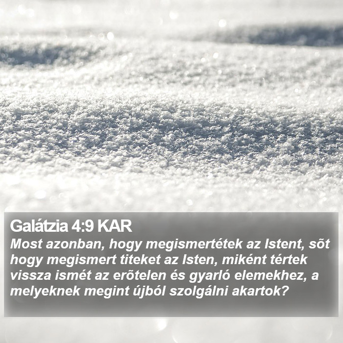 Galátzia 4:9 KAR Bible Study