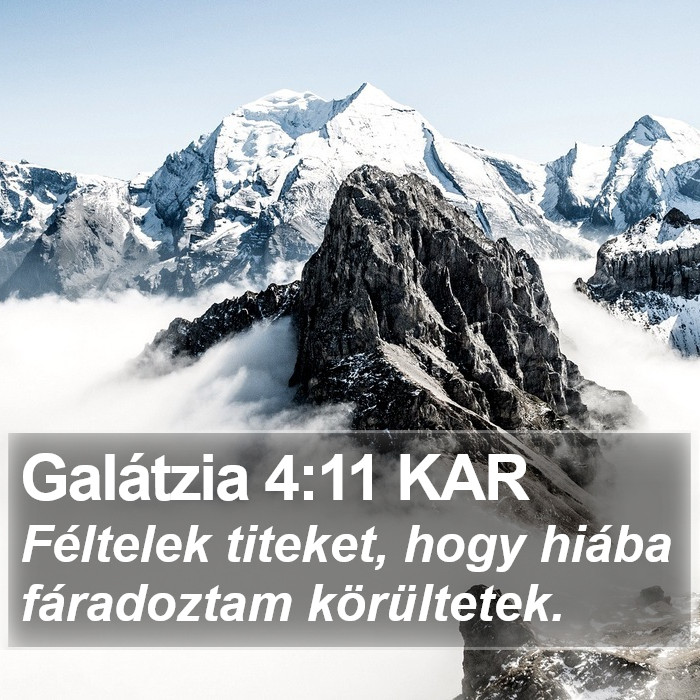 Galátzia 4:11 KAR Bible Study