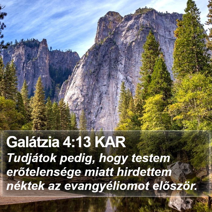 Galátzia 4:13 KAR Bible Study