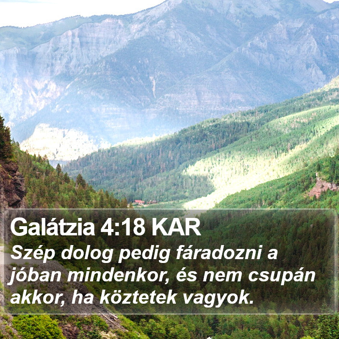 Galátzia 4:18 KAR Bible Study