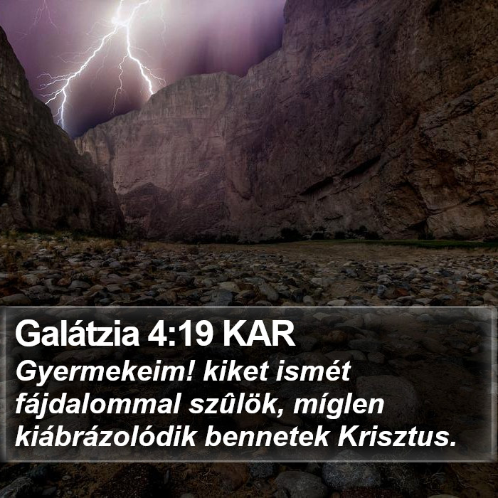 Galátzia 4:19 KAR Bible Study