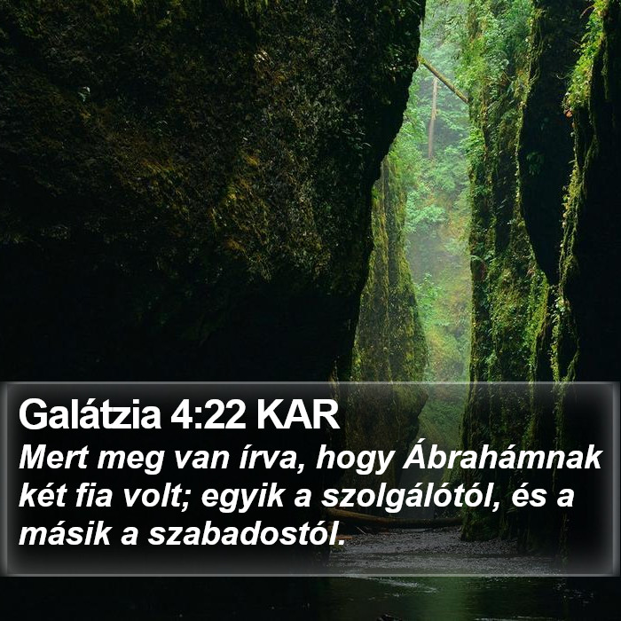 Galátzia 4:22 KAR Bible Study