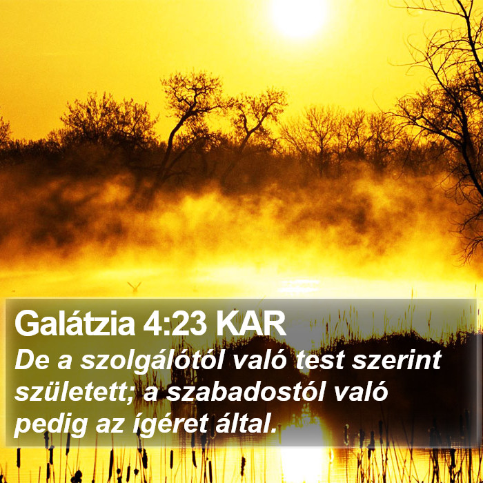 Galátzia 4:23 KAR Bible Study