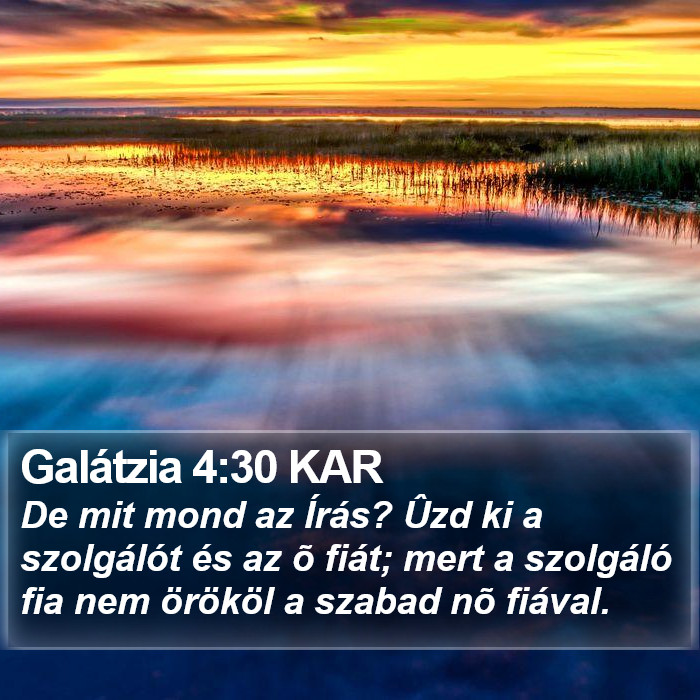 Galátzia 4:30 KAR Bible Study