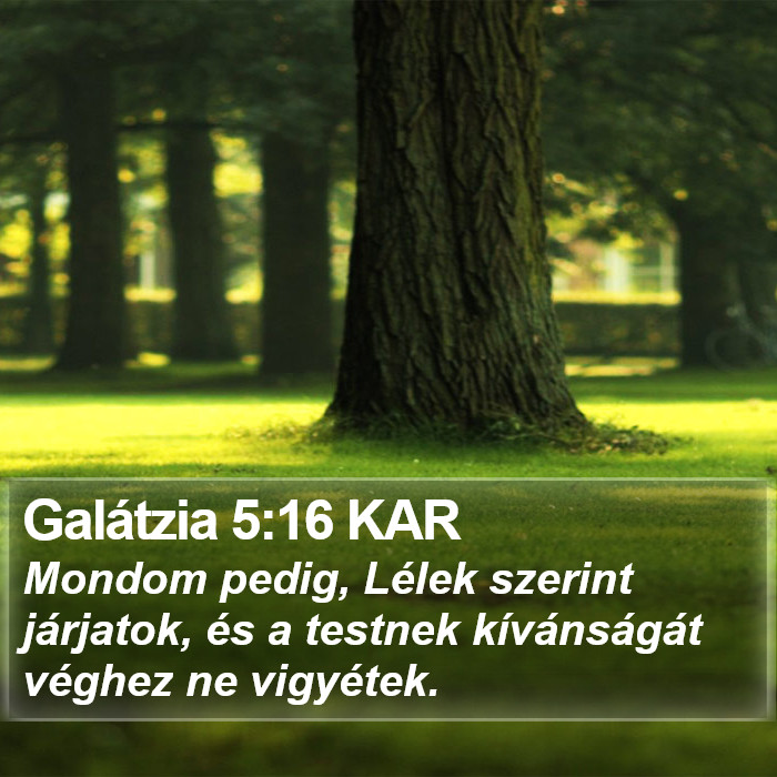 Galátzia 5:16 KAR Bible Study