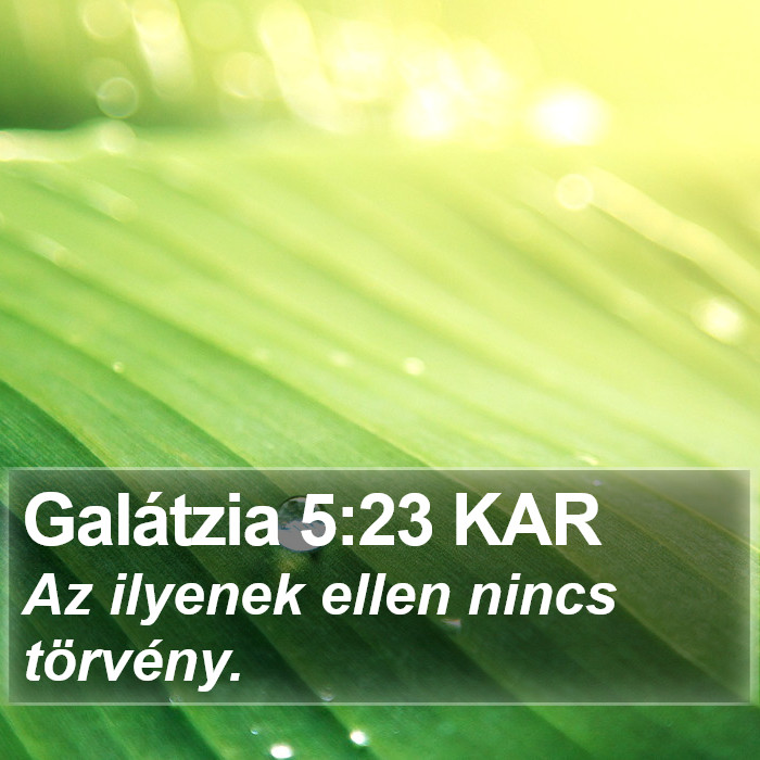 Galátzia 5:23 KAR Bible Study