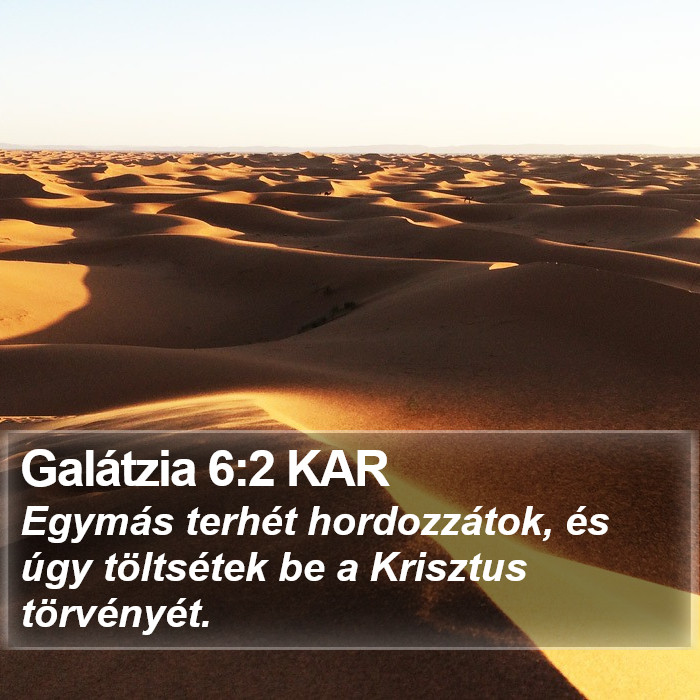 Galátzia 6:2 KAR Bible Study