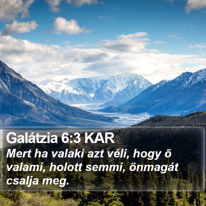 Galátzia 6:3 KAR Bible Study