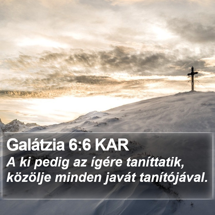 Galátzia 6:6 KAR Bible Study