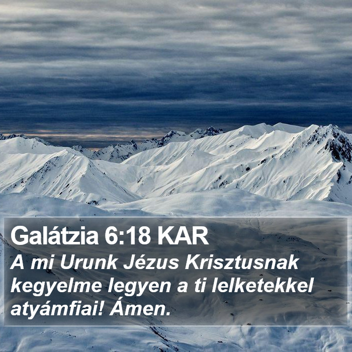 Galátzia 6:18 KAR Bible Study