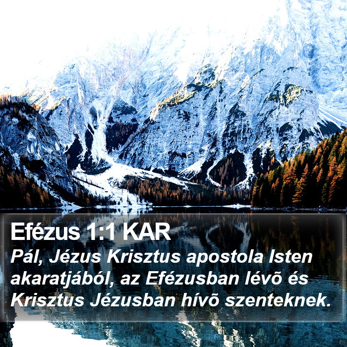 Efézus 1:1 KAR Bible Study