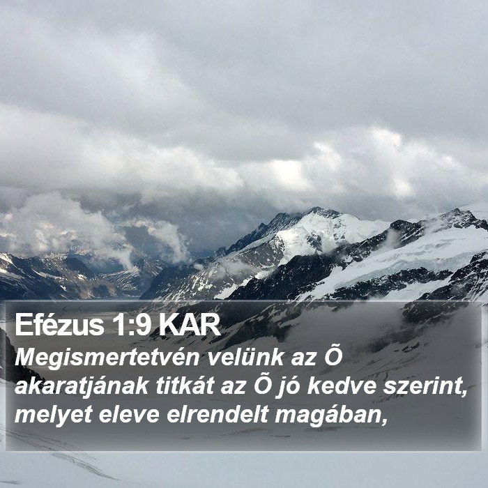 Efézus 1:9 KAR Bible Study