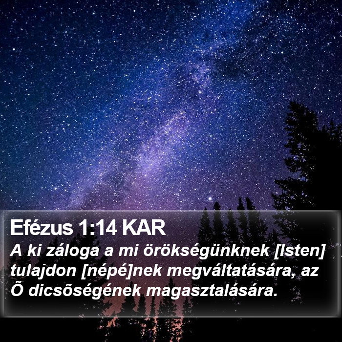 Efézus 1:14 KAR Bible Study