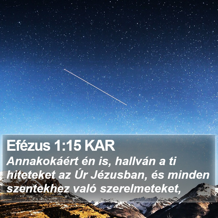 Efézus 1:15 KAR Bible Study