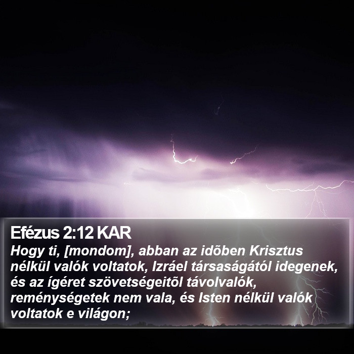 Efézus 2:12 KAR Bible Study