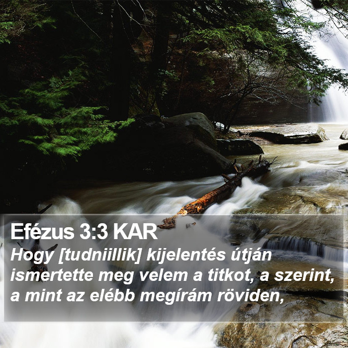 Efézus 3:3 KAR Bible Study