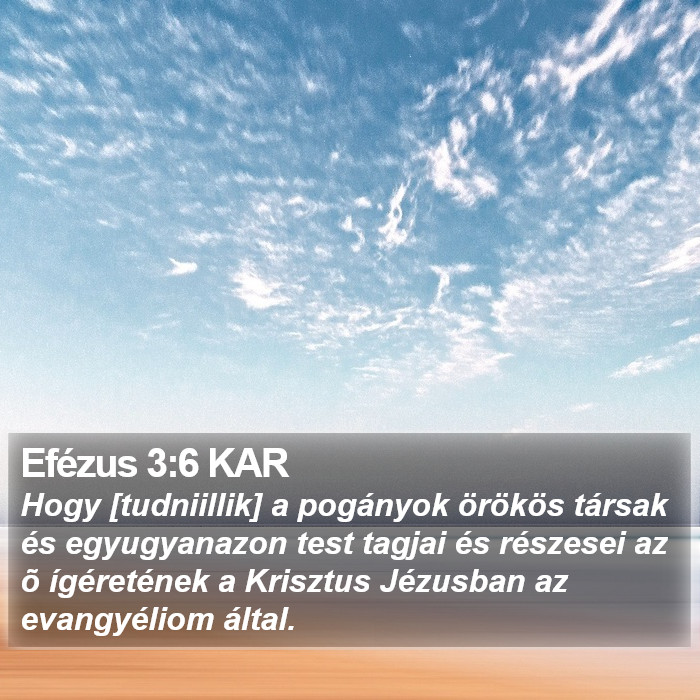 Efézus 3:6 KAR Bible Study