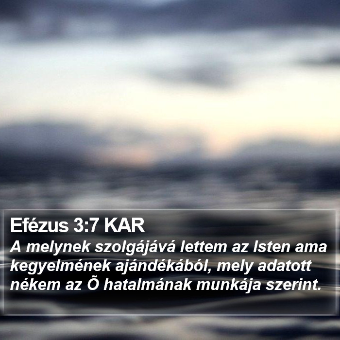 Efézus 3:7 KAR Bible Study