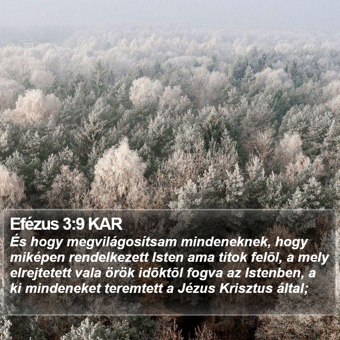 Efézus 3:9 KAR Bible Study