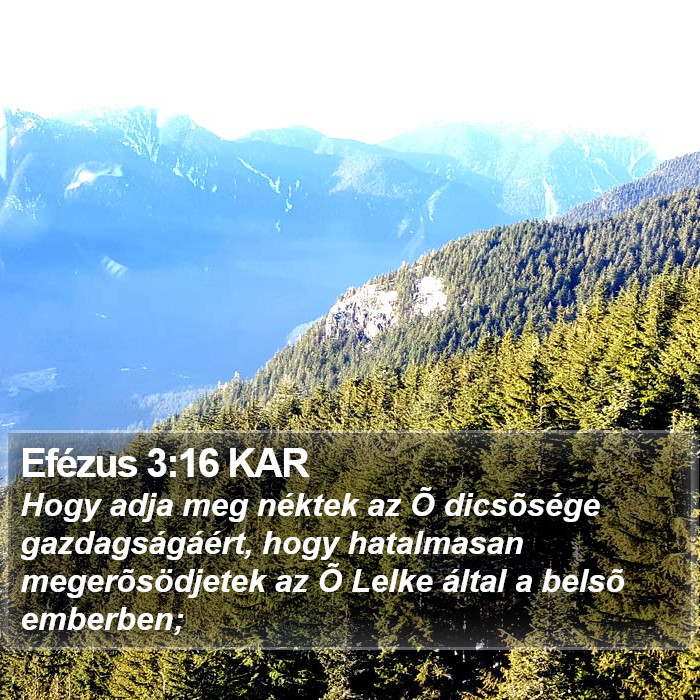 Efézus 3:16 KAR Bible Study