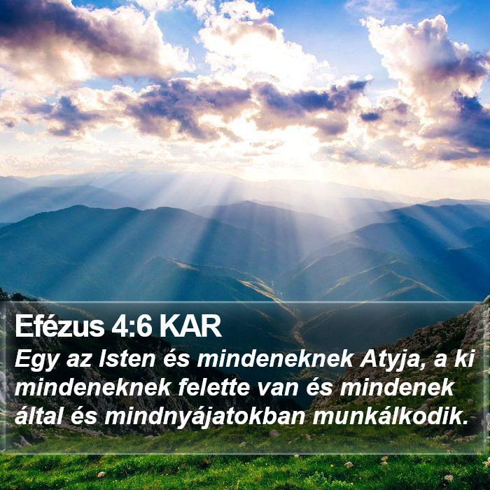 Efézus 4:6 KAR Bible Study