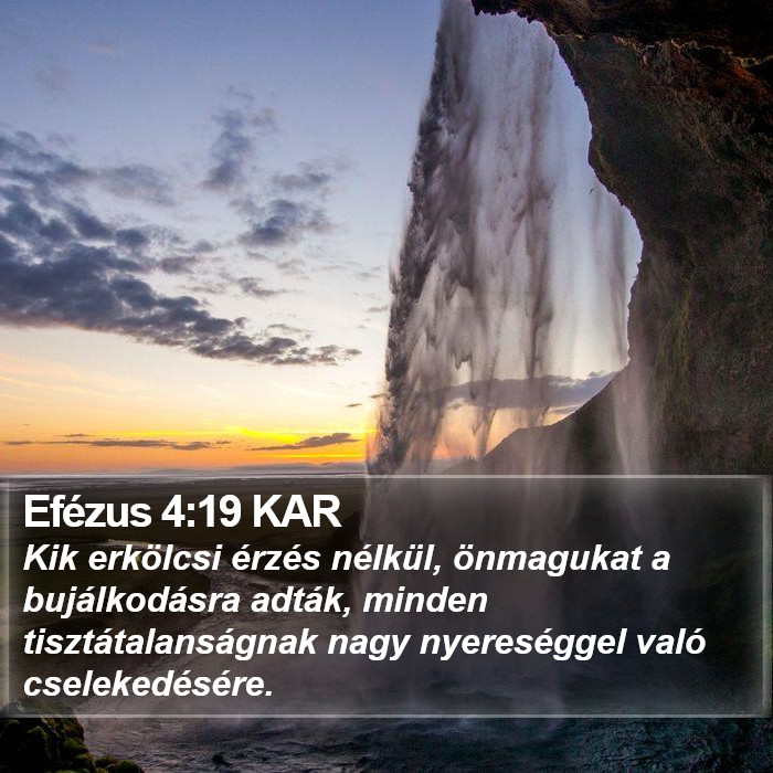 Efézus 4:19 KAR Bible Study