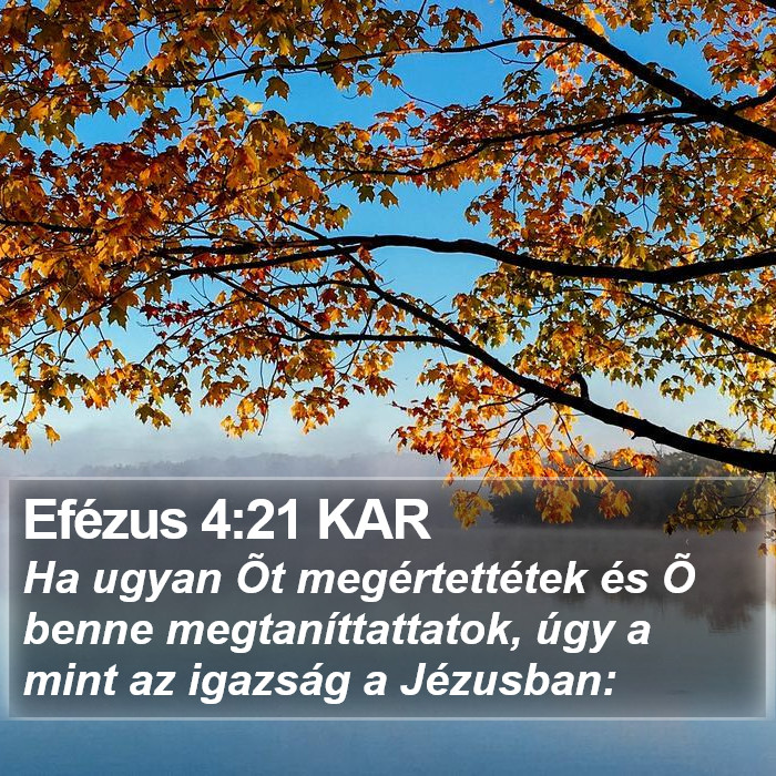 Efézus 4:21 KAR Bible Study