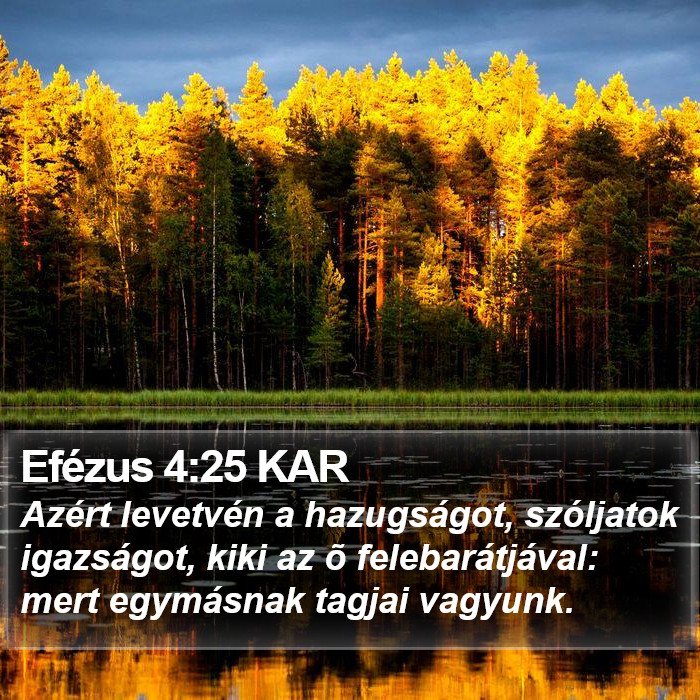 Efézus 4:25 KAR Bible Study