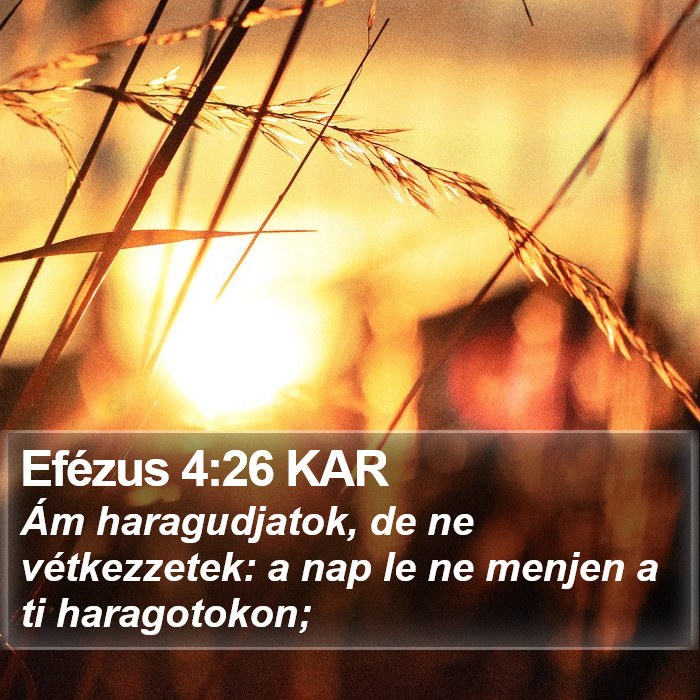 Efézus 4:26 KAR Bible Study