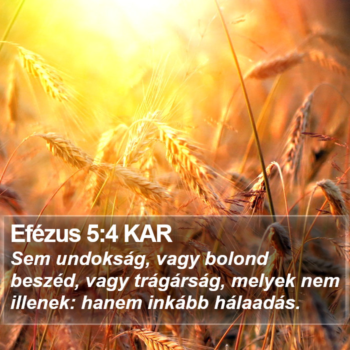 Efézus 5:4 KAR Bible Study