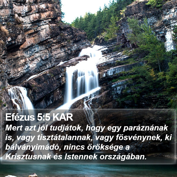 Efézus 5:5 KAR Bible Study