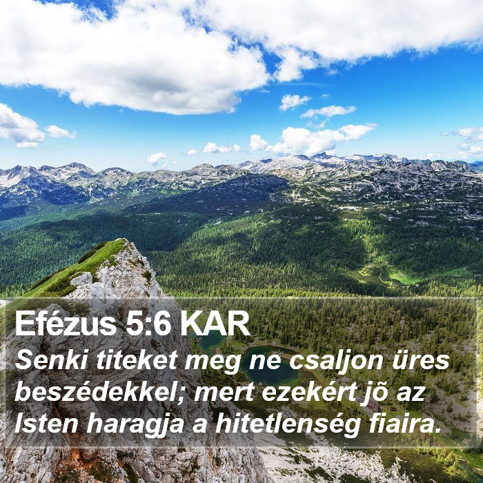 Efézus 5:6 KAR Bible Study