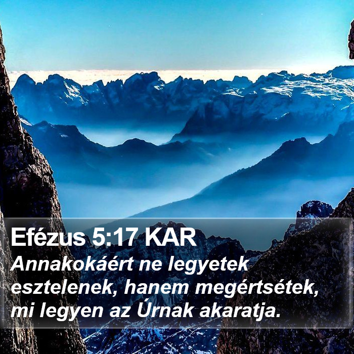 Efézus 5:17 KAR Bible Study