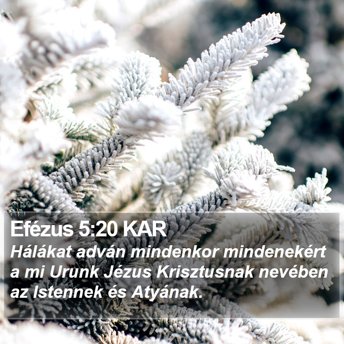 Efézus 5:20 KAR Bible Study