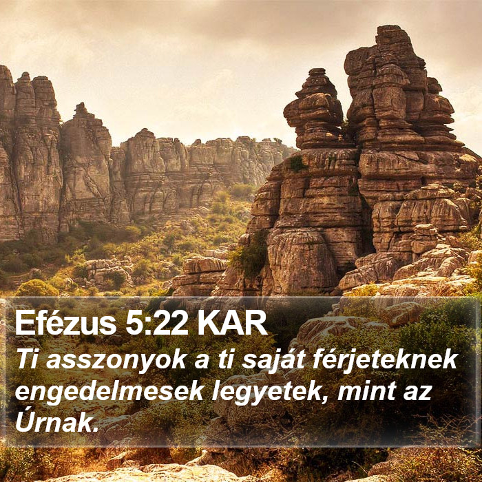 Efézus 5:22 KAR Bible Study