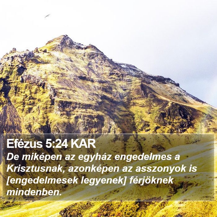 Efézus 5:24 KAR Bible Study